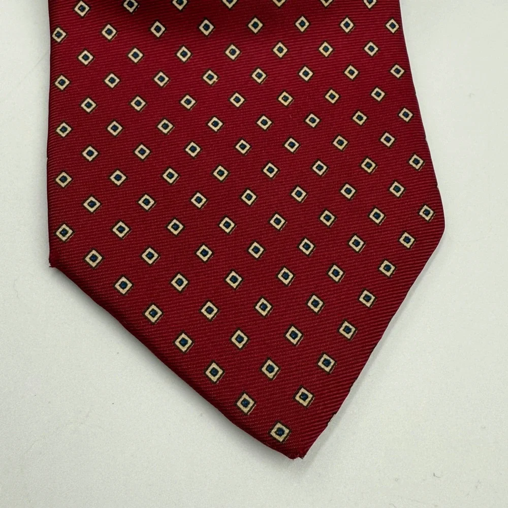Givenchy Monsieur Burgundy Red Silk Print Necktie Men's‎ Dressy Italy Designer